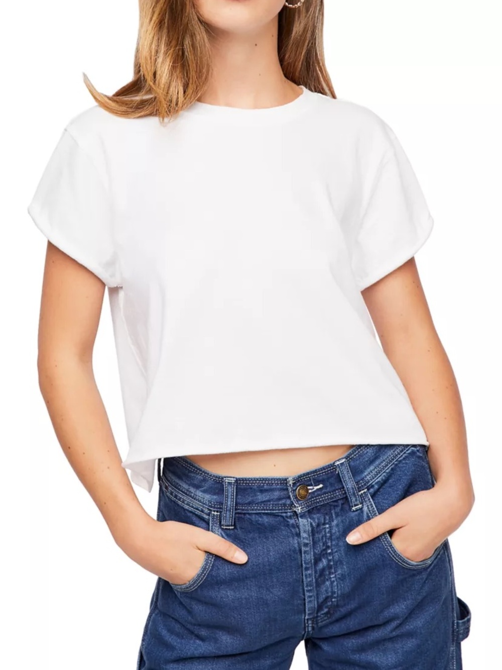 We The Free White Cropped Tee